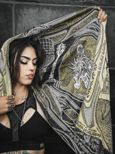 GOLDEN TEACHERS V1 • GOLD • Festival Shawl/Scarf NEW Shawl 