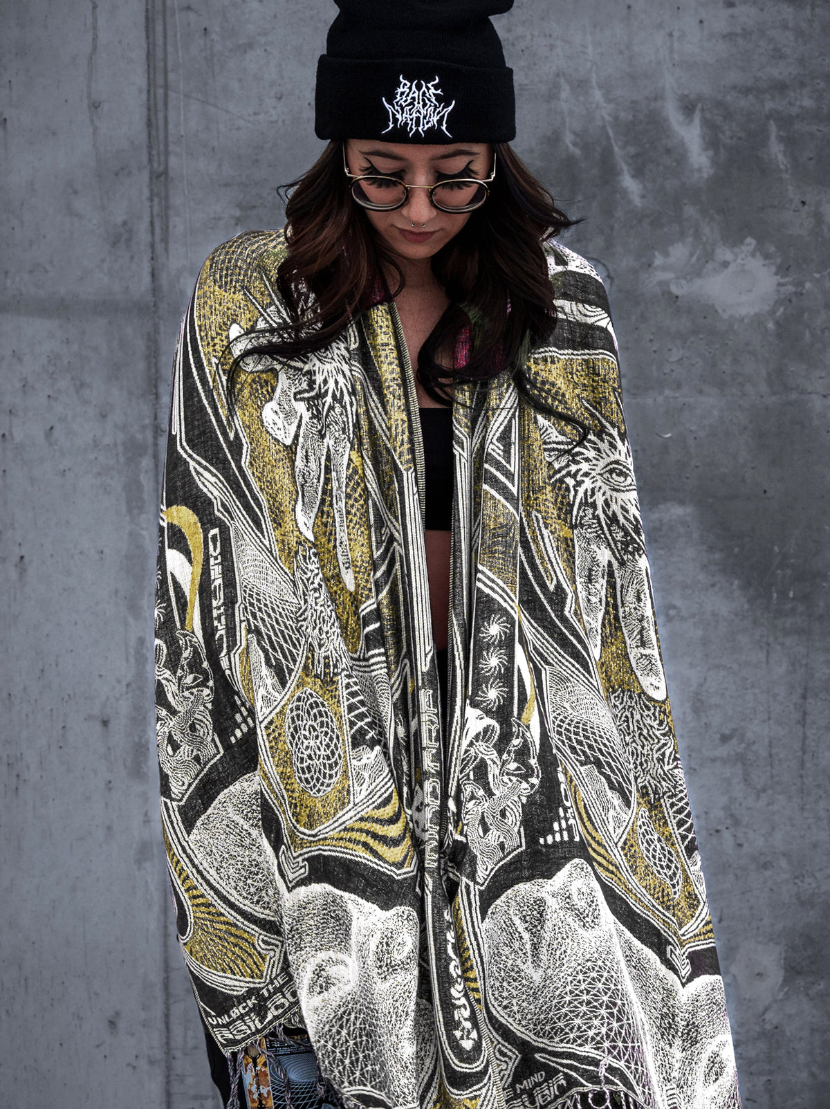 GOLDEN TEACHERS V1 • GOLD • Festival Shawl/Scarf NEW Shawl 
