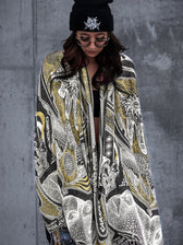 GOLDEN TEACHERS V1 • GOLD • Festival Shawl/Scarf NEW Shawl 