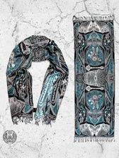 RESTOCKED ✦ GOLDEN TEACHERS V1 • AQUAMARINE • Festival Shawl/Scarf Shawl 