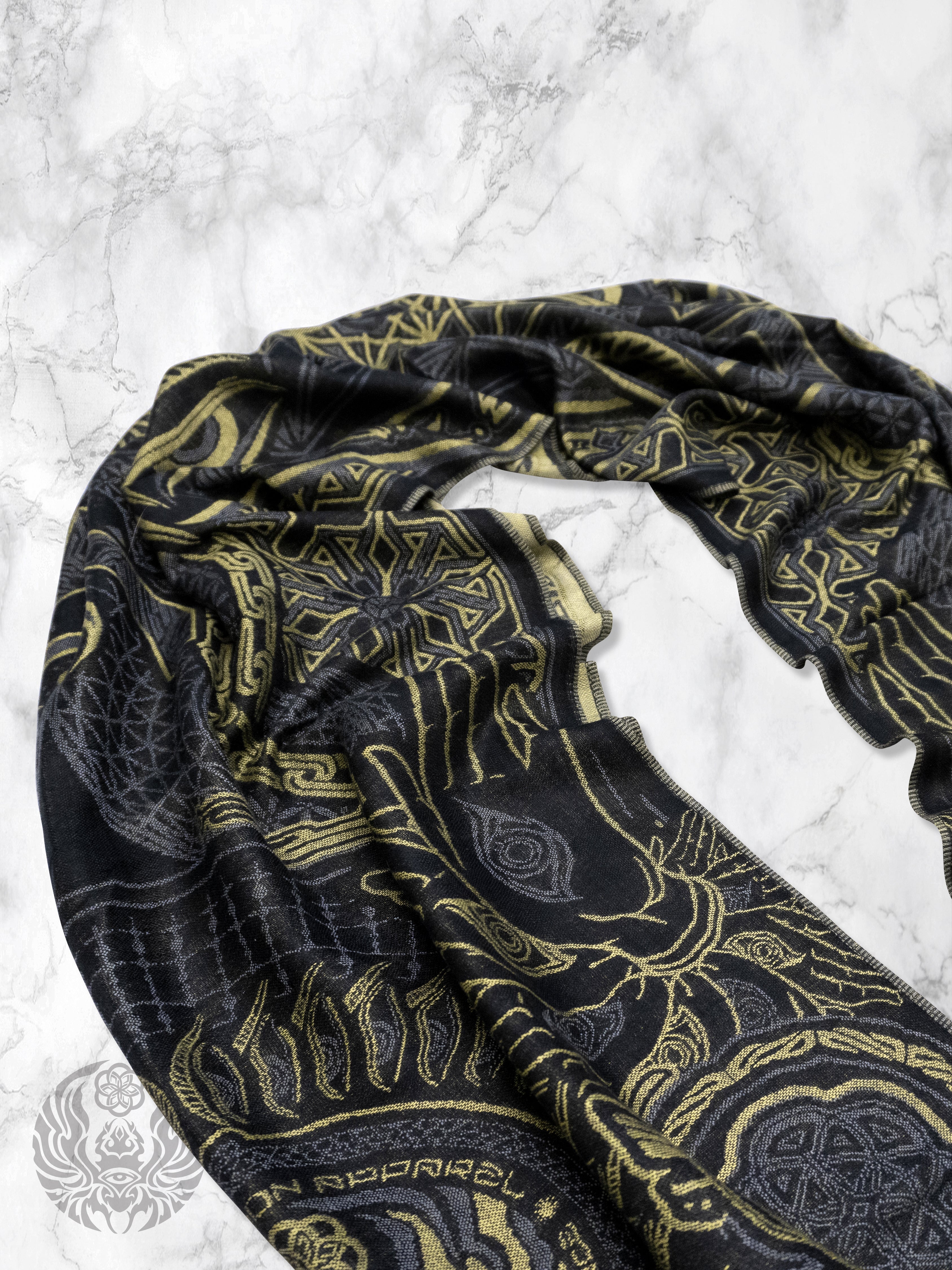 COMING SOON • PROTECTED BY INTENT • GOLD FESTIVAL SHAWL Shawls 