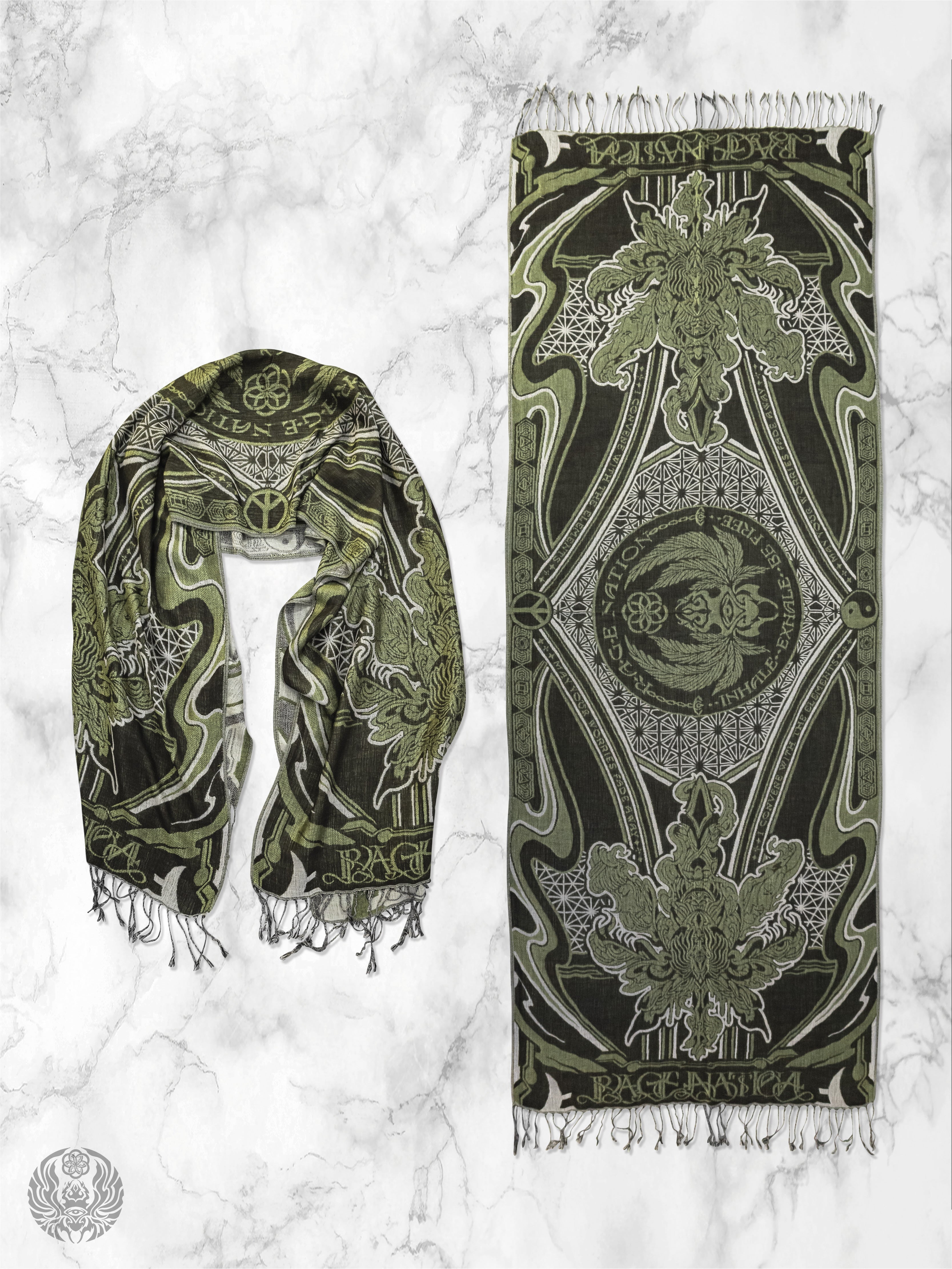 CONVENE WITH THE ELEMENTS ✦ GREEN GODDESS ✦ Festival Shawl Shawls 