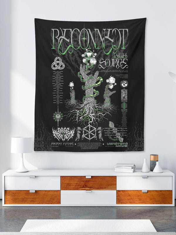 RECONNECT WITH SOURCE V2 ✦ YANTRART x RAGE NATION ✦ Limited Edition Tapestry Tapestry 