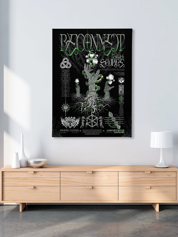 RECONNECT WITH SOURCE V2 ✦ YANTRART x RAGE NATION ✦ Limited Edition Canvas Canvas 