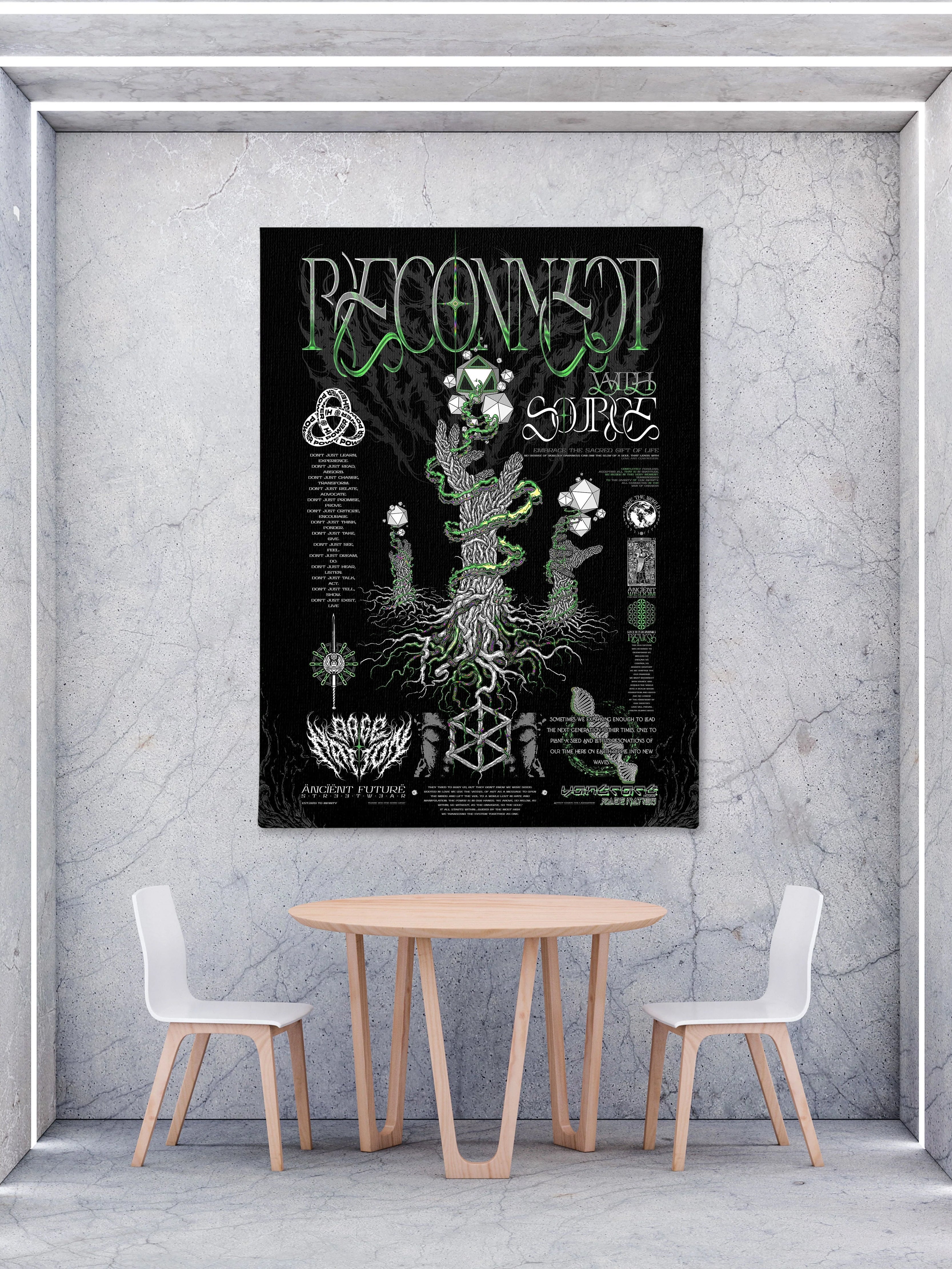 RECONNECT WITH SOURCE V2 ✦ YANTRART x RAGE NATION ✦ Limited Edition Canvas Canvas 