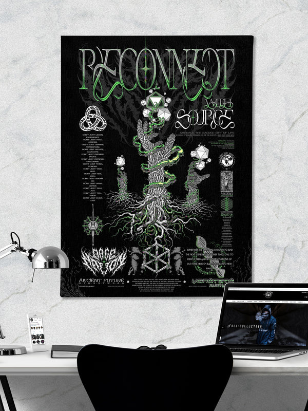 RECONNECT WITH SOURCE V2 ✦ YANTRART x RAGE NATION ✦ Limited Edition Canvas Canvas 