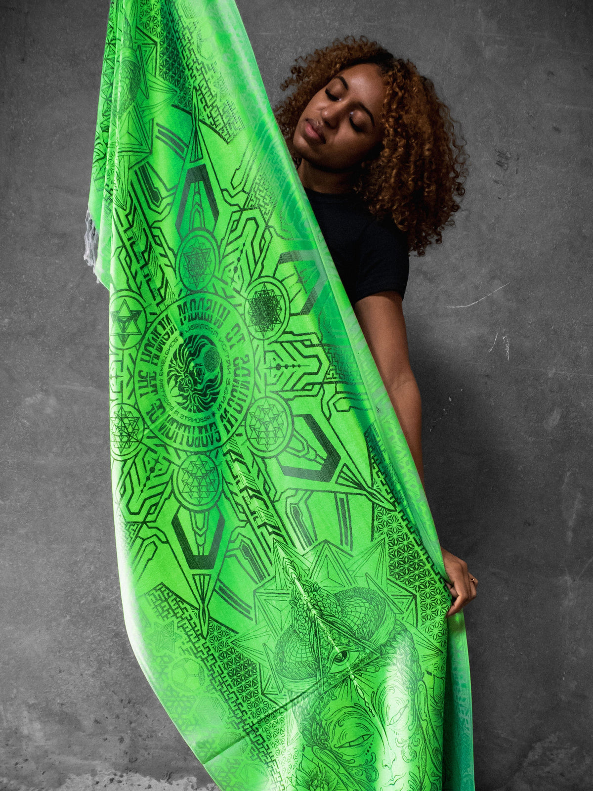 WOUNDS TO WISDOM • Yantrart x Rage Nation • UV-Reactive Gradient Shawl Shawls 