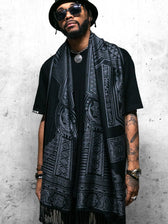 RESTOCKED ✦ TRANSCENDENCE • SMOKE • GROKKO • Reversible Festival Shawl/Scarf Shawls 