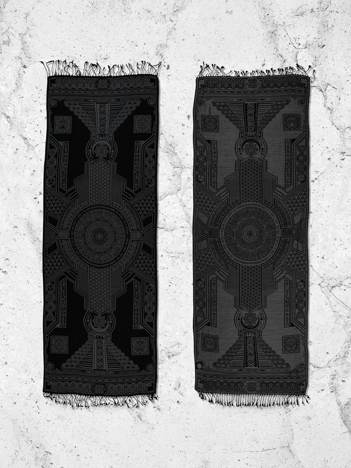 RESTOCKED ✦ TRANSCENDENCE • SMOKE • GROKKO • Reversible Festival Shawl/Scarf Shawls 