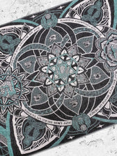 RESTOCKED ✦ HARMONY HEALS • UV REACTIVE TEAL • Festival Shawl/Scarf Shawl 