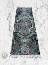 RESTOCKED ✦ HARMONY HEALS • UV REACTIVE TEAL • Festival Shawl/Scarf Shawl 