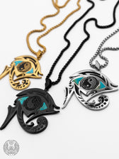 EYES OF BALANCE v3 ✦ REAL TURQUOISE SLAB ✦ Reversible Amulet 002 w/ Box Chain Jewelry 