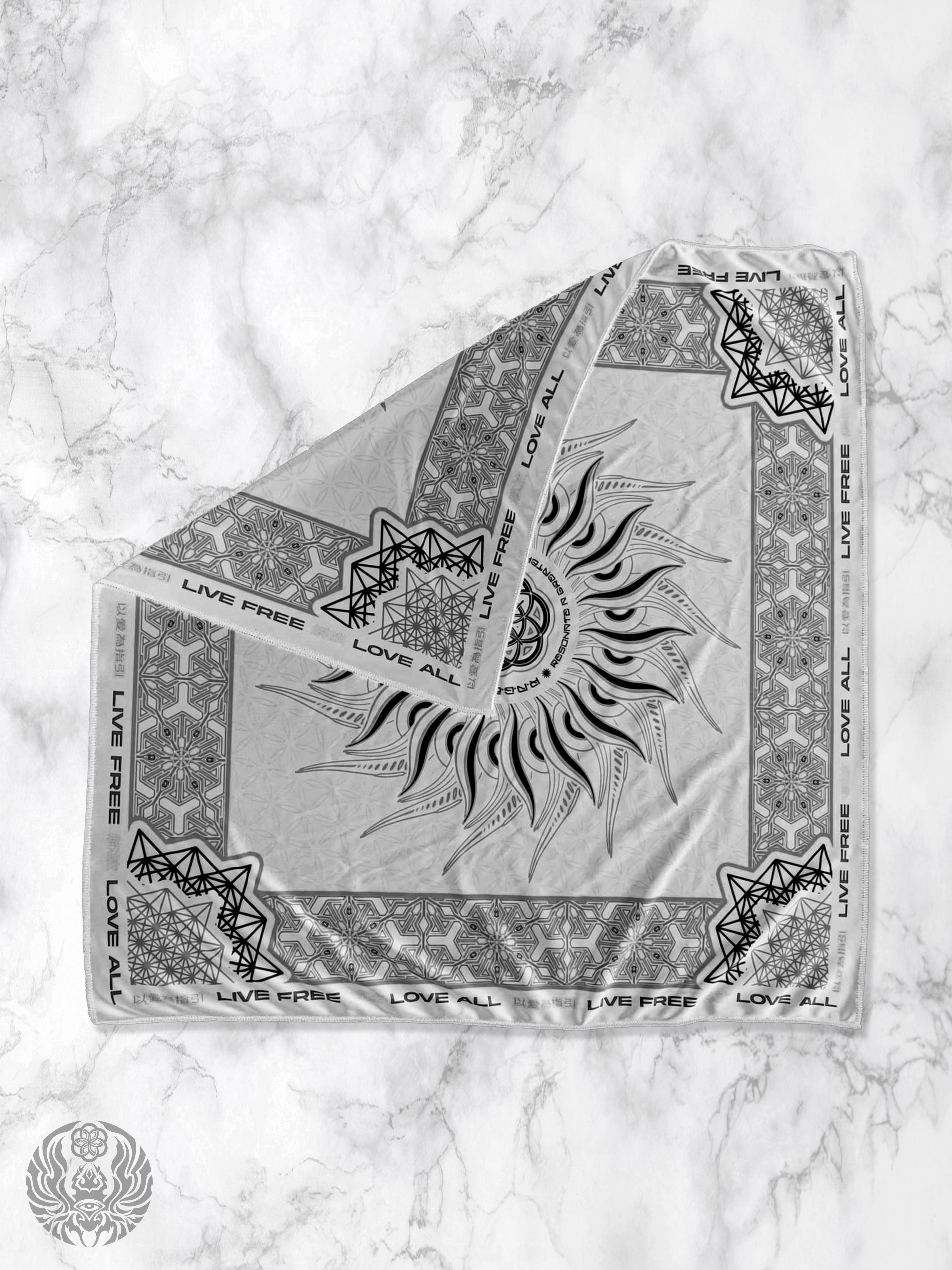PROTECTED BY INTENT ✦ Frost White Double-sided Bandana