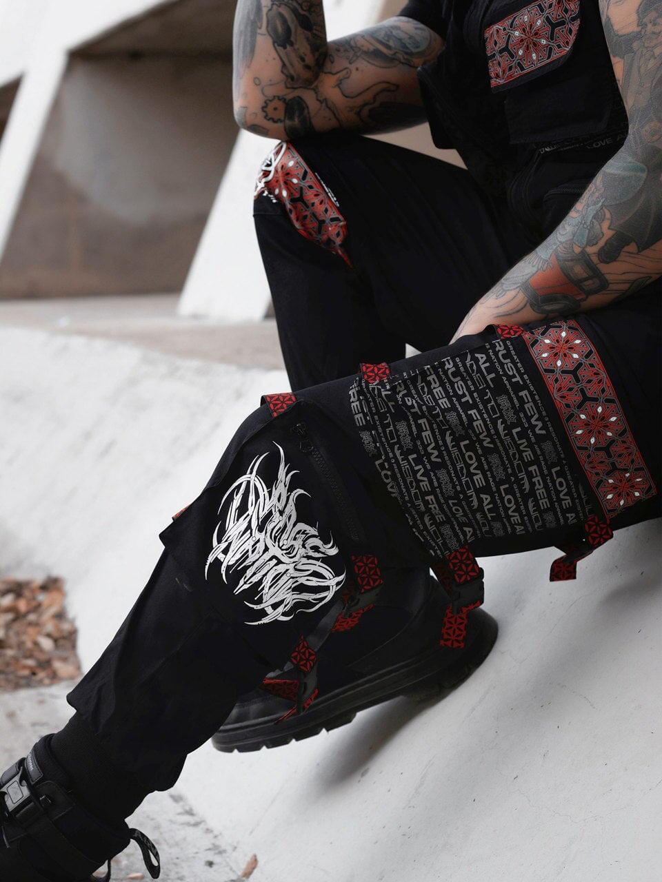 PROTECTED BY INTENT V1 ✦ RED/BLACK ✦ TACTICAL JOGGERS Tacticals 
