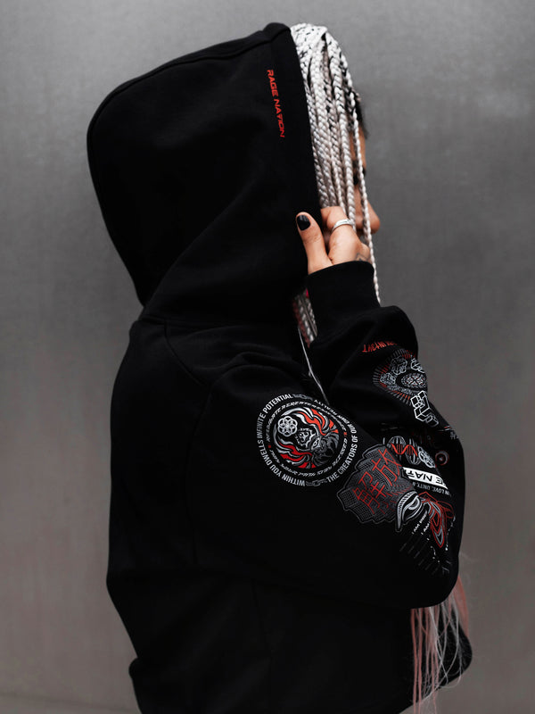 PRE-ORDER ✦ PROTECTED BY INTENT V1 ✦ Luxe Fabric Cropped Hoodie Coming Soon 