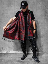 COMING SOON • PROTECTED BY INTENT • RED FESTIVAL SHAWL Shawls 