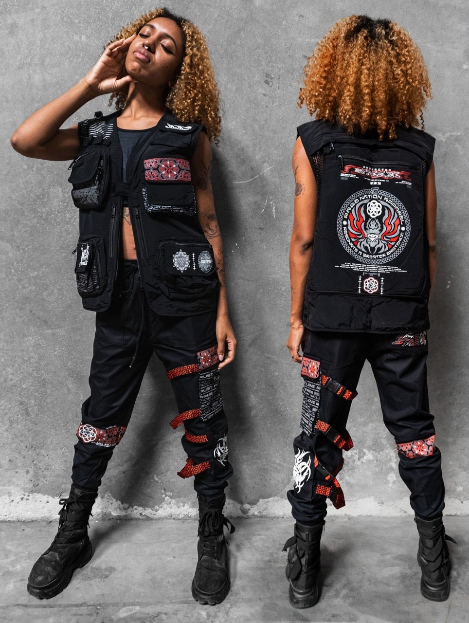 ✦ PROTECTED BY INTENT V1 ✦ RED/BLACK ✦ TACTICAL VEST Vest 