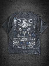 KEYS TO BECOMING ✦ Purple Iridescent + Reflective Ink ✦ Oversized Acidwash T-shirt T-Shirt 