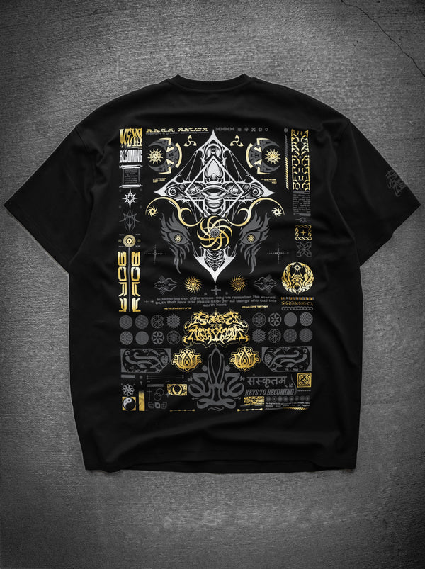COMING SOON ✦ KEYS TO BECOMING ✦ GOLD FOIL ✦ Oversized Premium T-shirt T-Shirt 