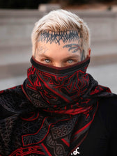 PROTECTED BY INTENT ✦ UV-Reactive Scarlet RED ✦ FESTIVAL SHAWL Shawls 