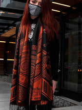 LOVE IS LAW ✦ COPPER ✦ Reversible Festival Shawl/Scarf Shawls 