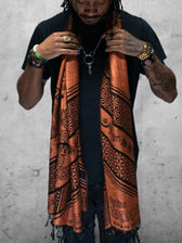 LOVE IS LAW ✦ COPPER ✦ Reversible Festival Shawl/Scarf Shawls 