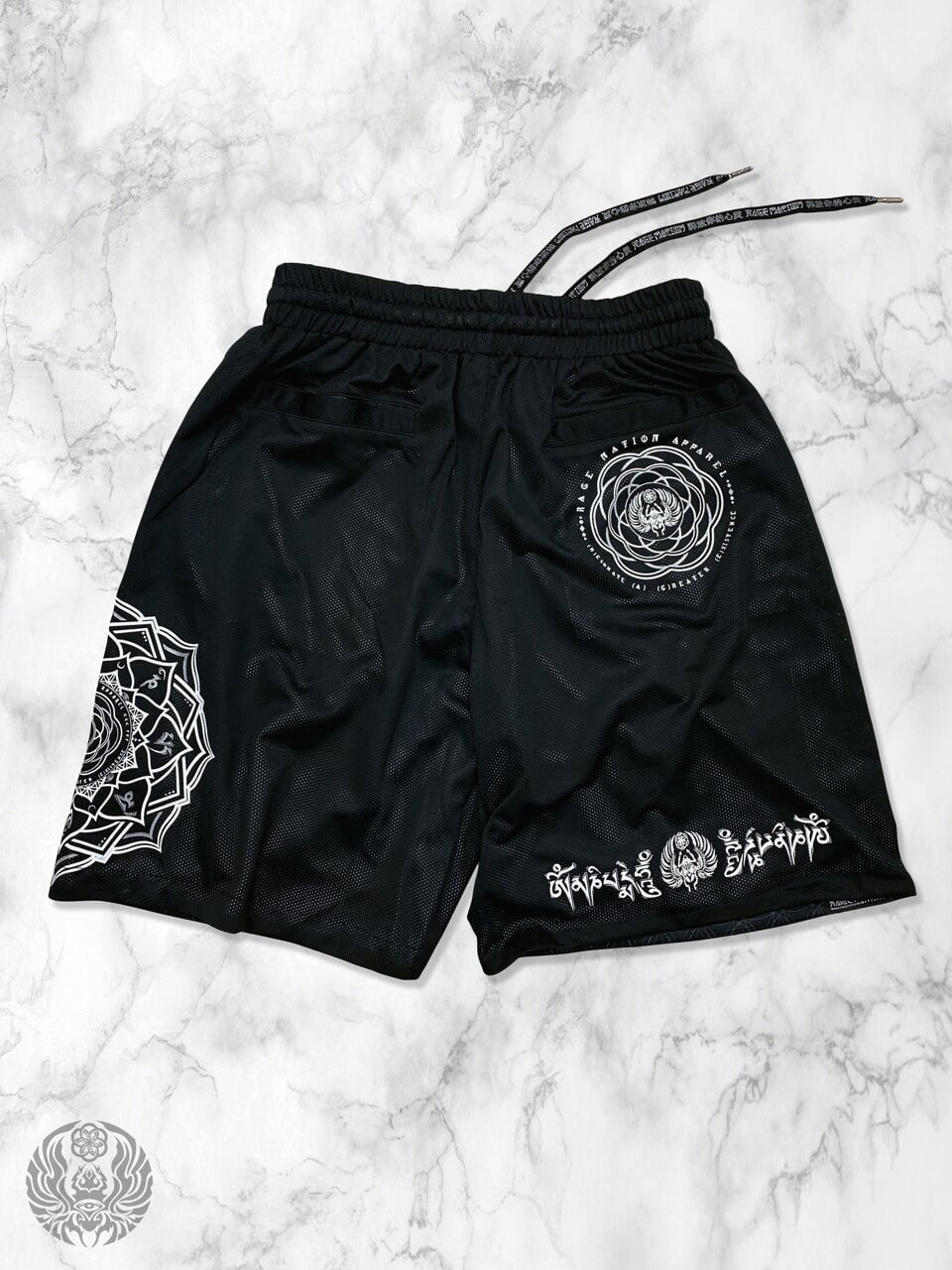 MANTRA V1 ✦ Black/Silver ✦ Reversible Activewear Shorts Shorts 