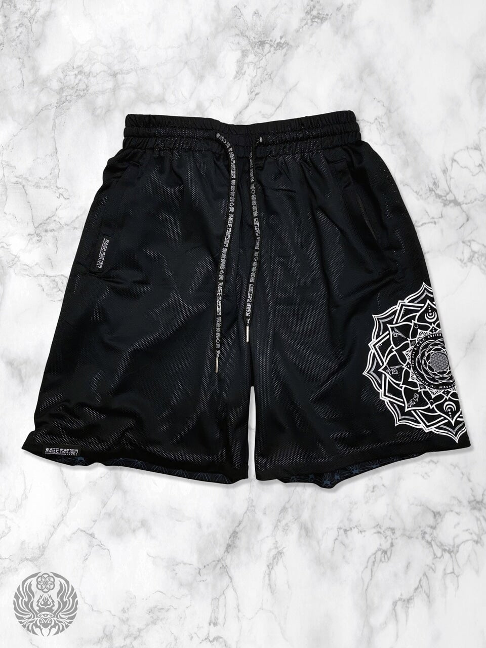 MANTRA V1 ✦ Black/Silver ✦ Reversible Activewear Shorts Shorts 