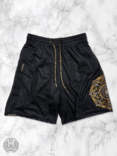 MANTRA V2 ✦ Black/Gold ✦ Reversible Activewear Shorts Shorts 