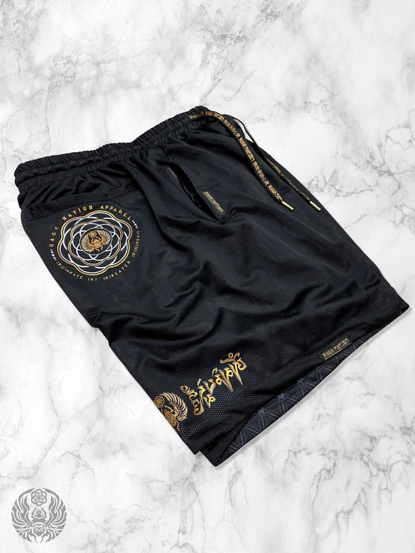 MANTRA V2 ✦ Black/Gold ✦ Reversible Activewear Shorts Shorts 