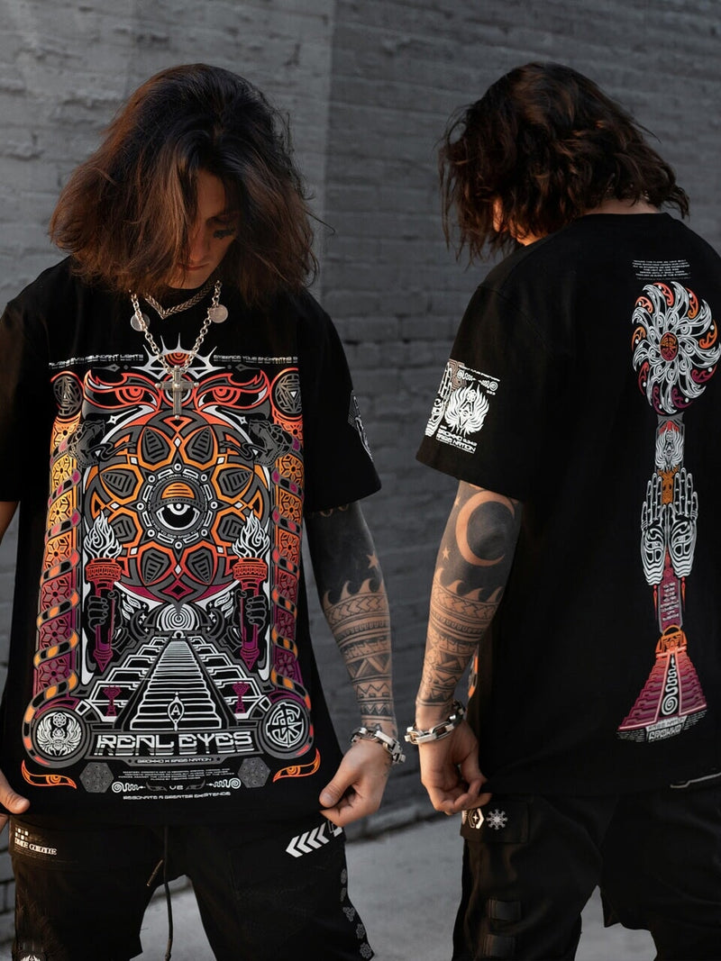 REAL EYES 2.0 ✦ Sunset Gradient ✦ Premium T-Shirt T-Shirt 
