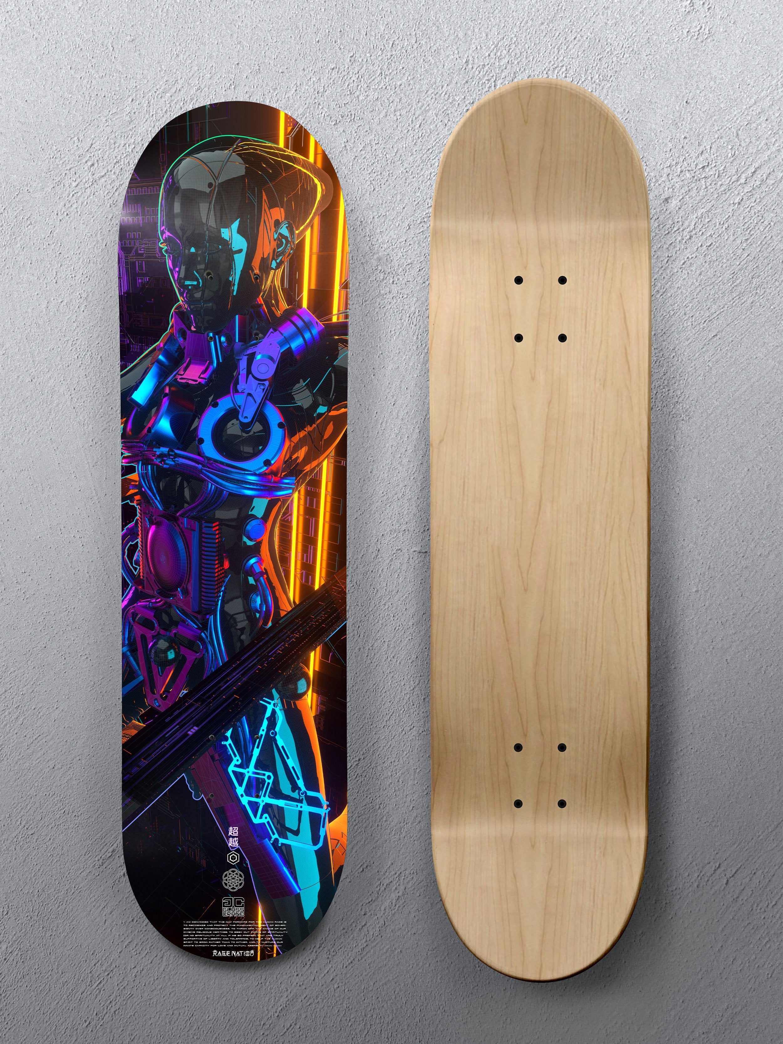 8.25" • METANOIA • GLASS CRANE • Skateboard Deck Skateboard 