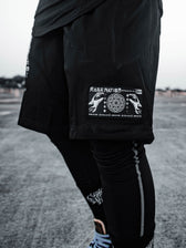 MIND OF ZEN • Iridescent Ink • Activewear Shorts w/ Stash Pocket Shorts 