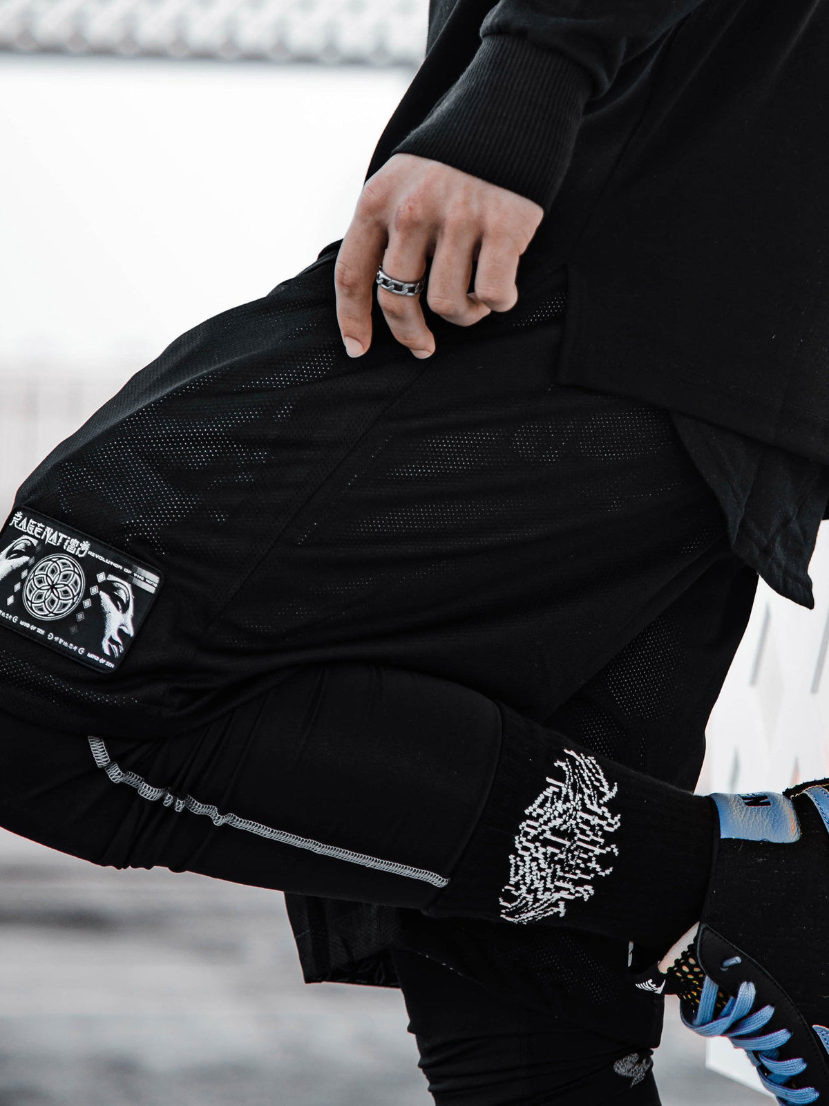 MIND OF ZEN • Iridescent Ink • Activewear Shorts w/ Stash Pocket Shorts 
