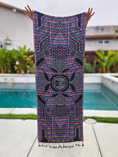 GEOMETRY OF BEING ✦ Blue Gradient ✦ Festival Shawl ✦ SHIPS 12/5 Shawls 