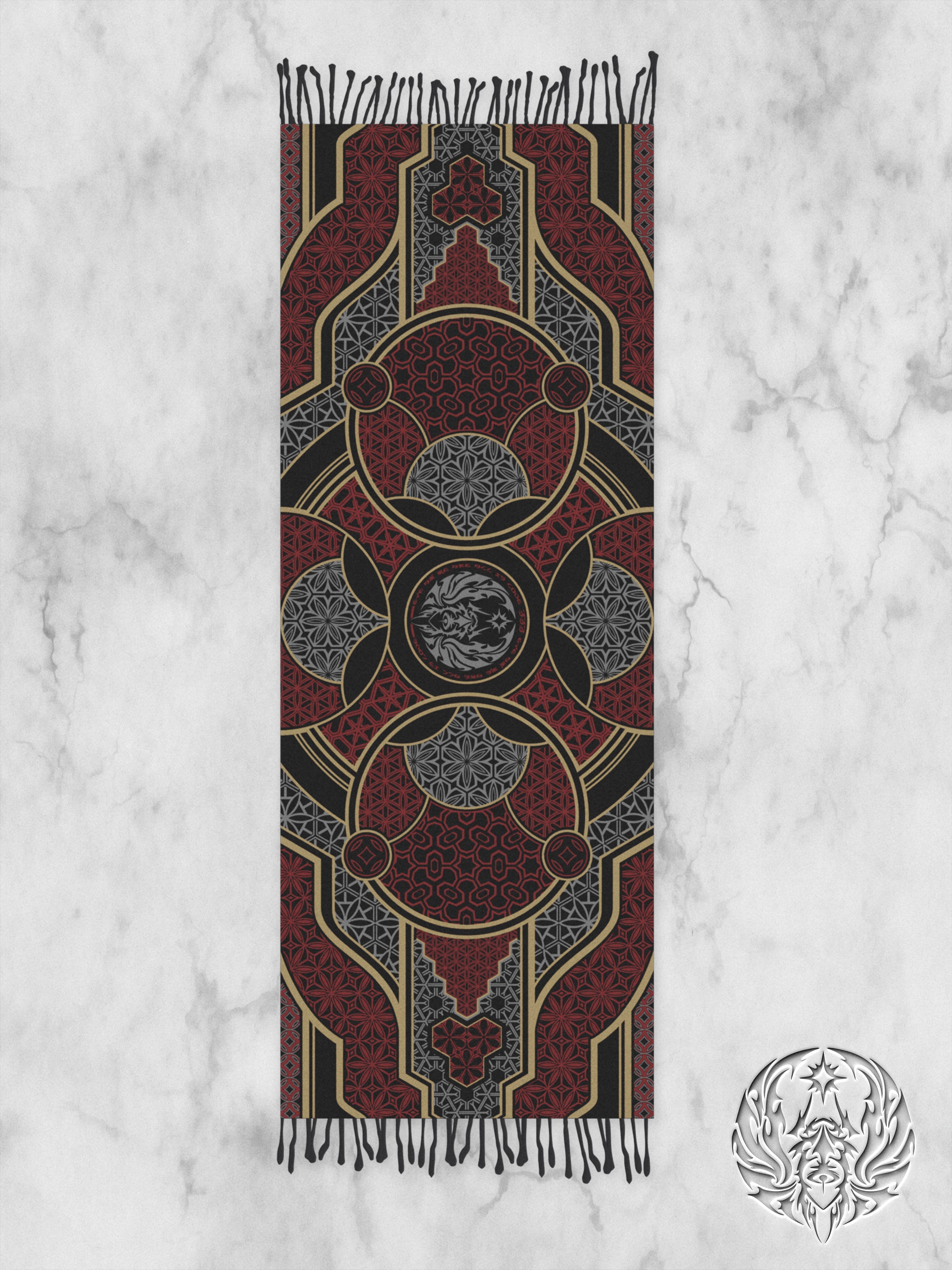 GEOMETRY OF BEING ✦ Red Festival Shawl Shawls 