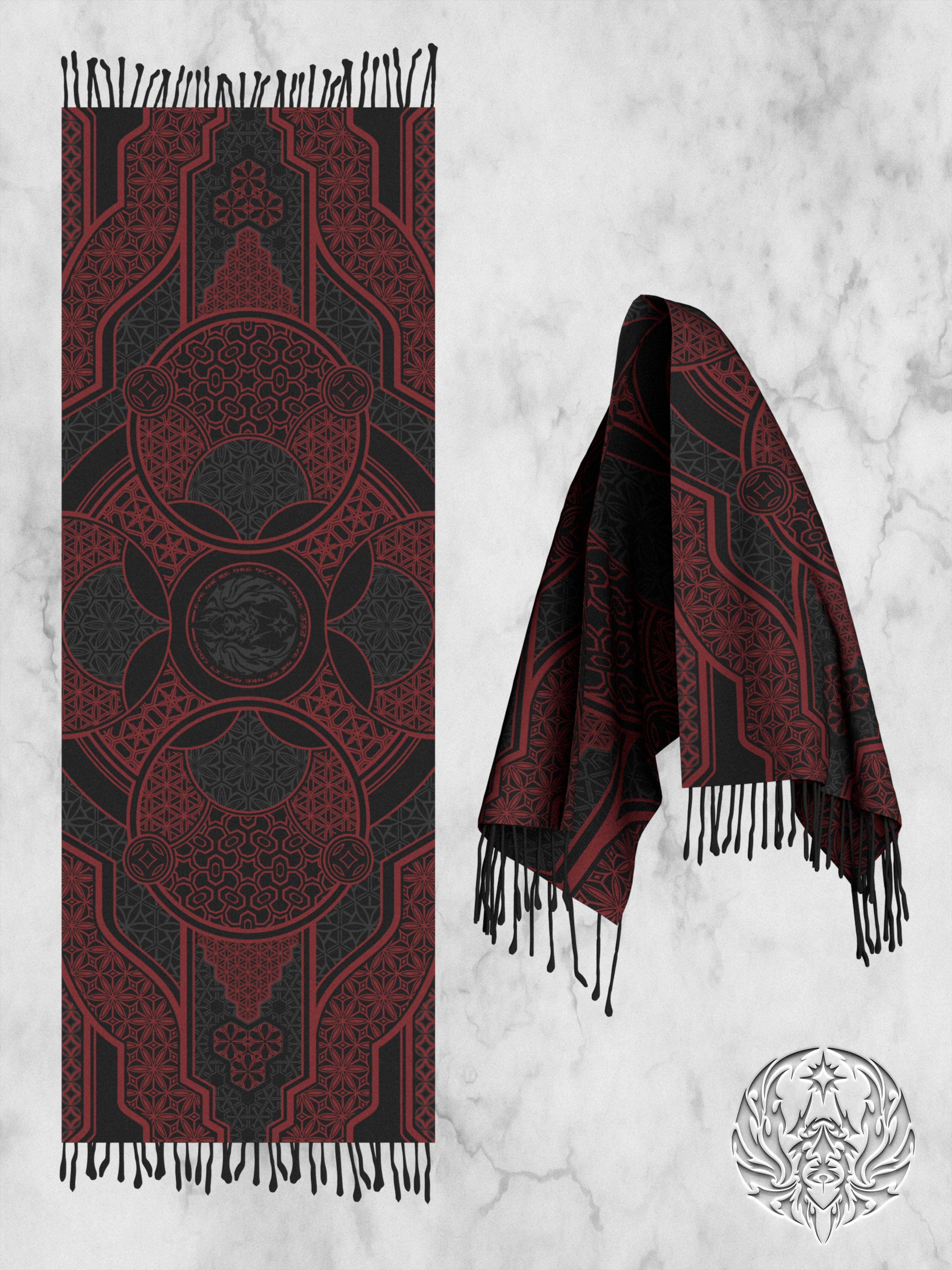 PRE-ORDER ✦ GEOMETRY OF BEING ✦ RED ✦ Shawl / Pashmina Shawls 