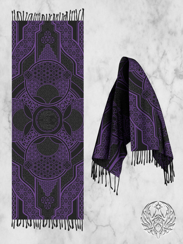 PRE-ORDER ✦ GEOMETRY OF BEING ✦ PURPLE ✦ Shawl / Pashmina Shawls 