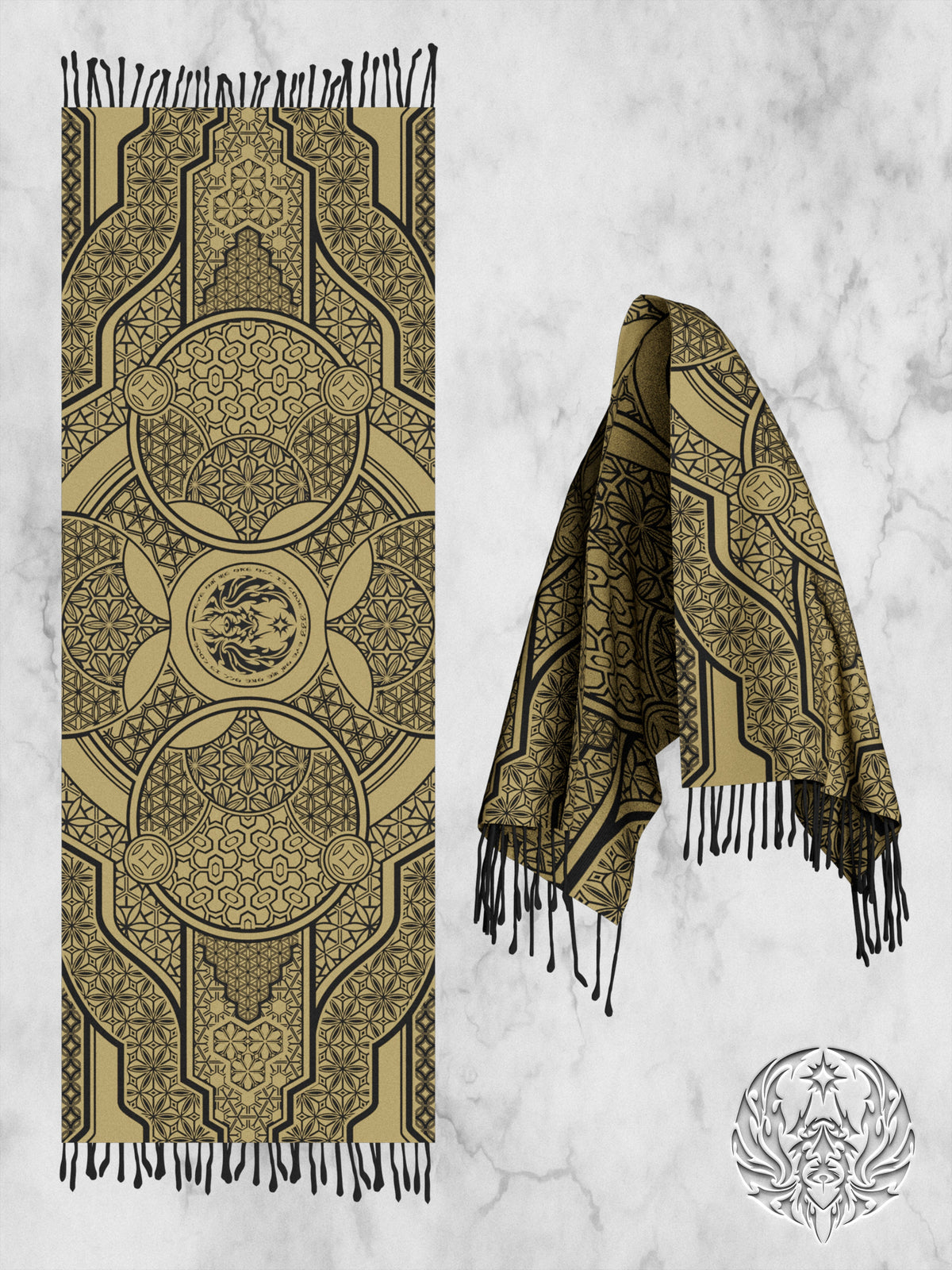 PRE-ORDER ✦ GEOMETRY OF BEING ✦ SAND ✦ Shawl / Pashmina Shawls 