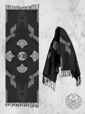 PRE-ORDER ✦ GEOMETRY OF BEING ✦ DARK GRAY ✦ Shawl / Pashmina Shawls 