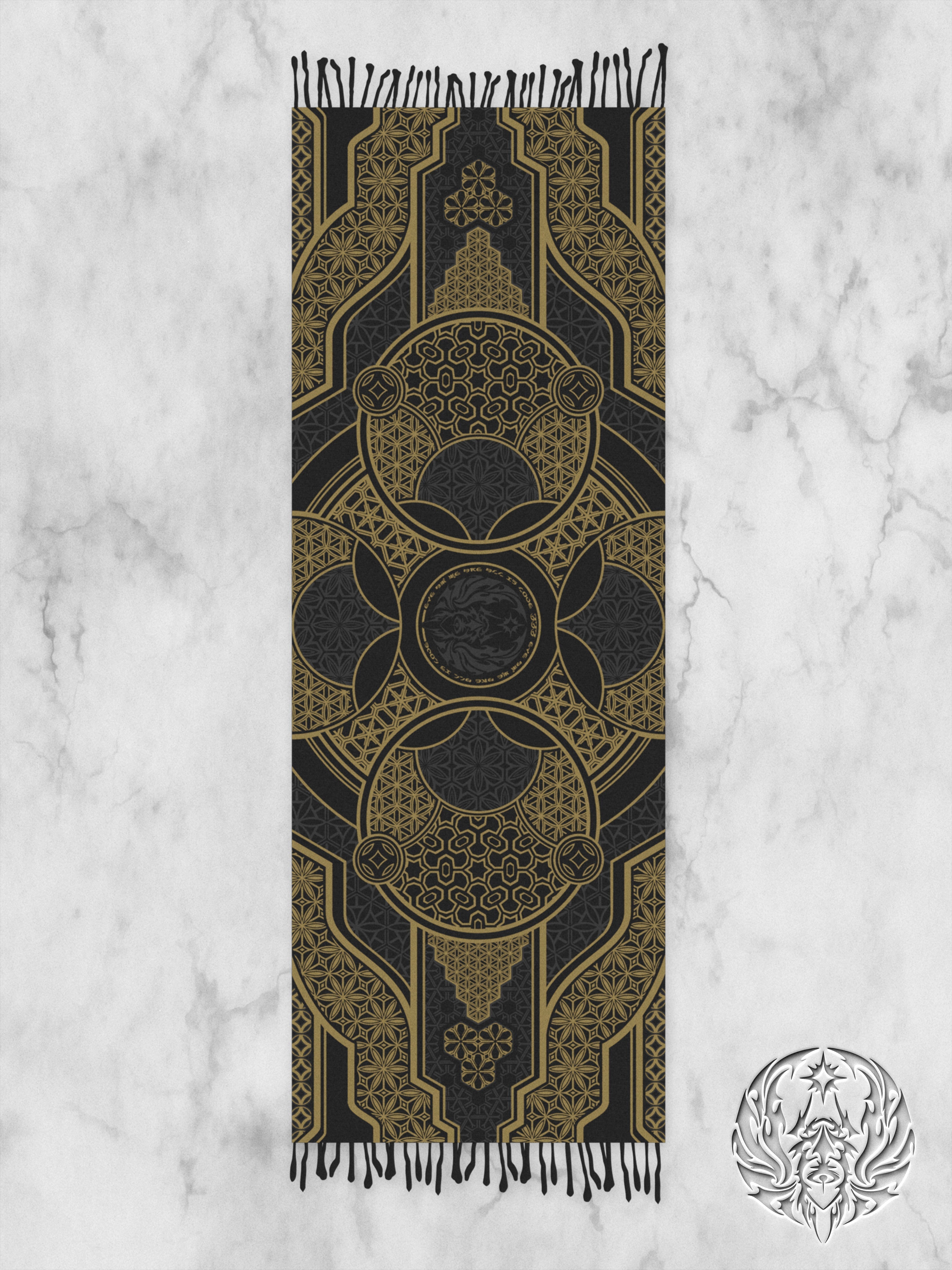 PRE-ORDER ✦ GEOMETRY OF BEING ✦ DARK GOLD ✦ Shawl / Pashmina Shawls 