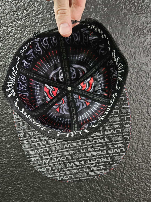 MISPRINT ✦ PROTECTED BY INTENT V1 ✦ Snapback Hat 