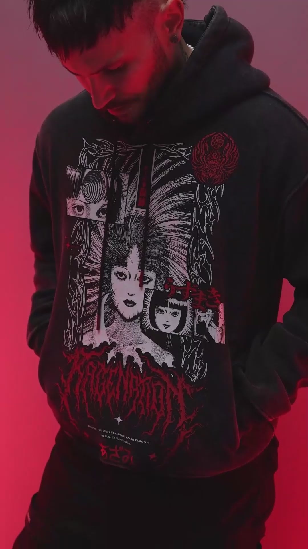 OFFICIAL UZUMAKI ✦ AZAMI'S CURSE ✦ Acidwash Collectible Hoodie