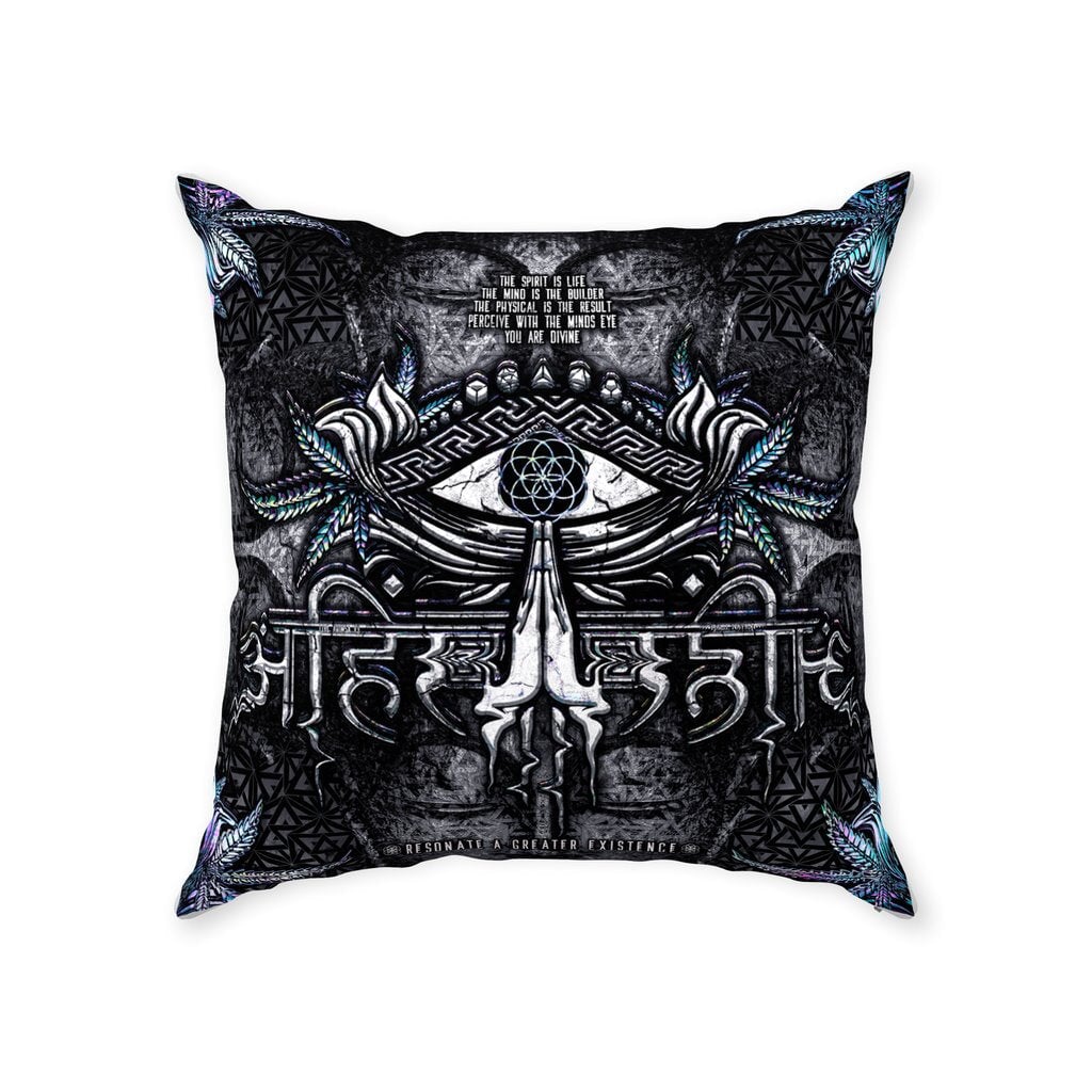 WAREHOUSE SCORE • AHIMSA V3 • Double-Sided • Suede Throw Pillow 