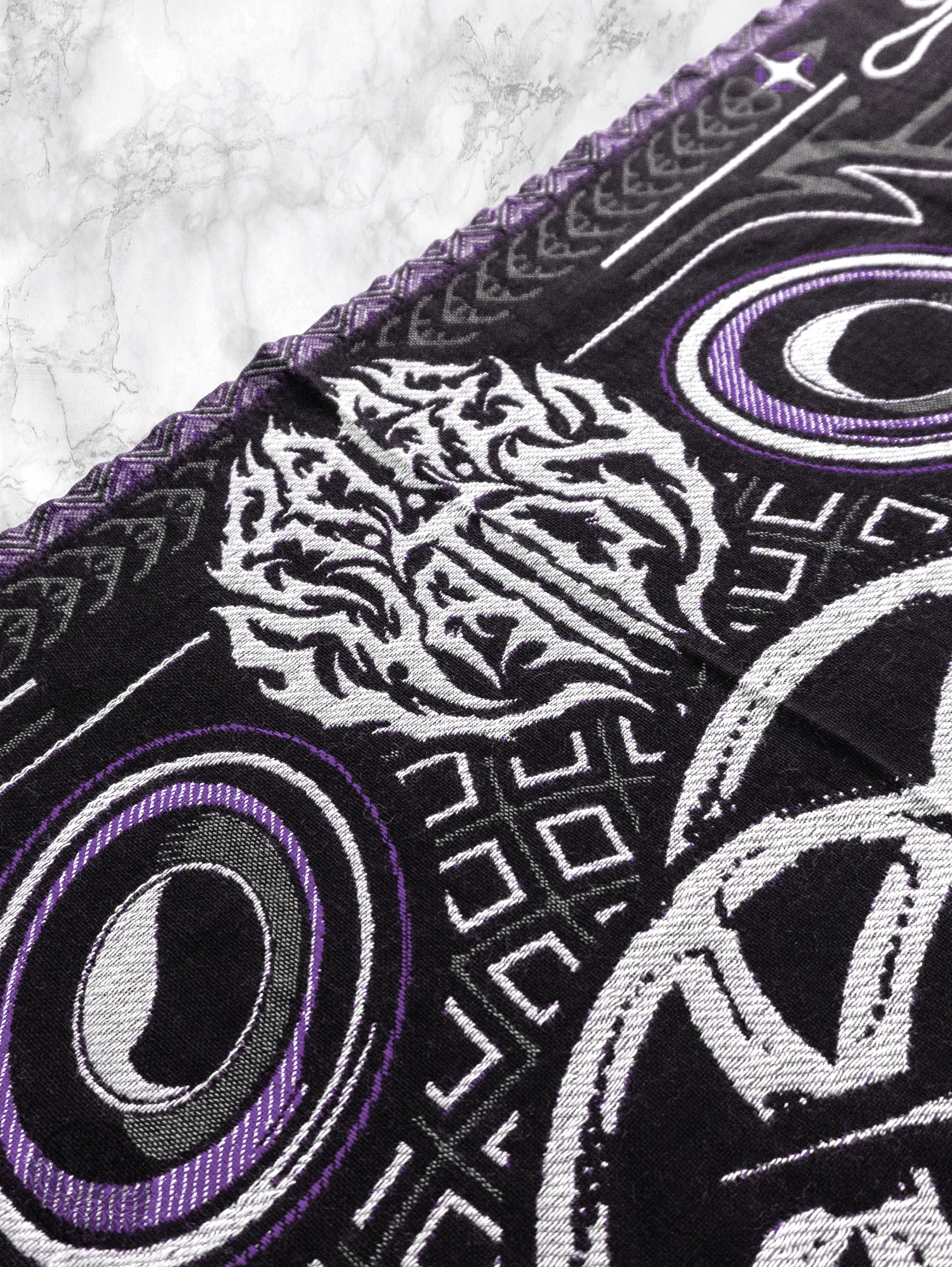 NEW DROP ✦ THE RAVE ✦ Black/Purple Double-Layered Shawl Shawls 