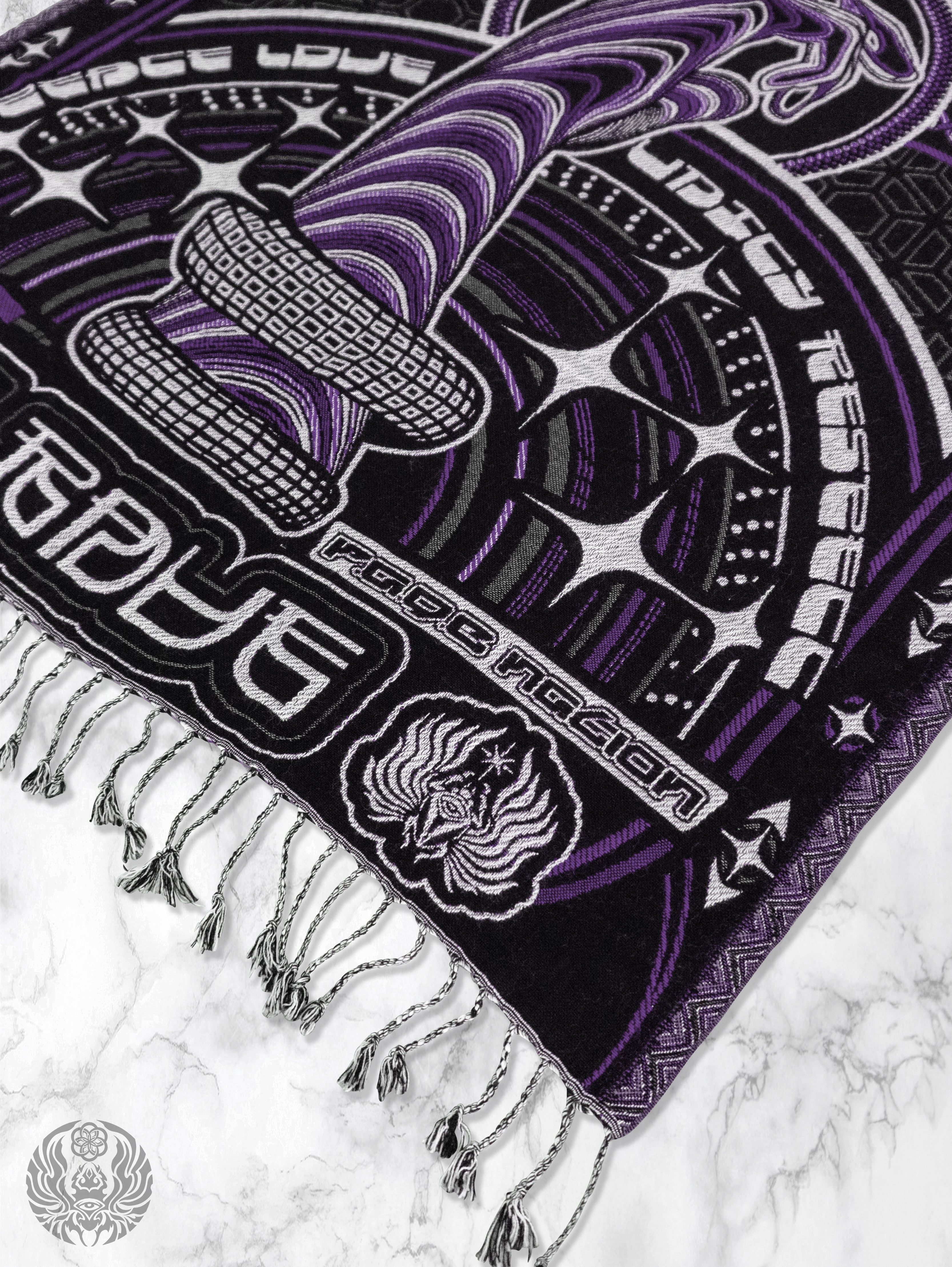 NEW DROP ✦ THE RAVE ✦ Black/Purple Double-Layered Shawl Shawls 