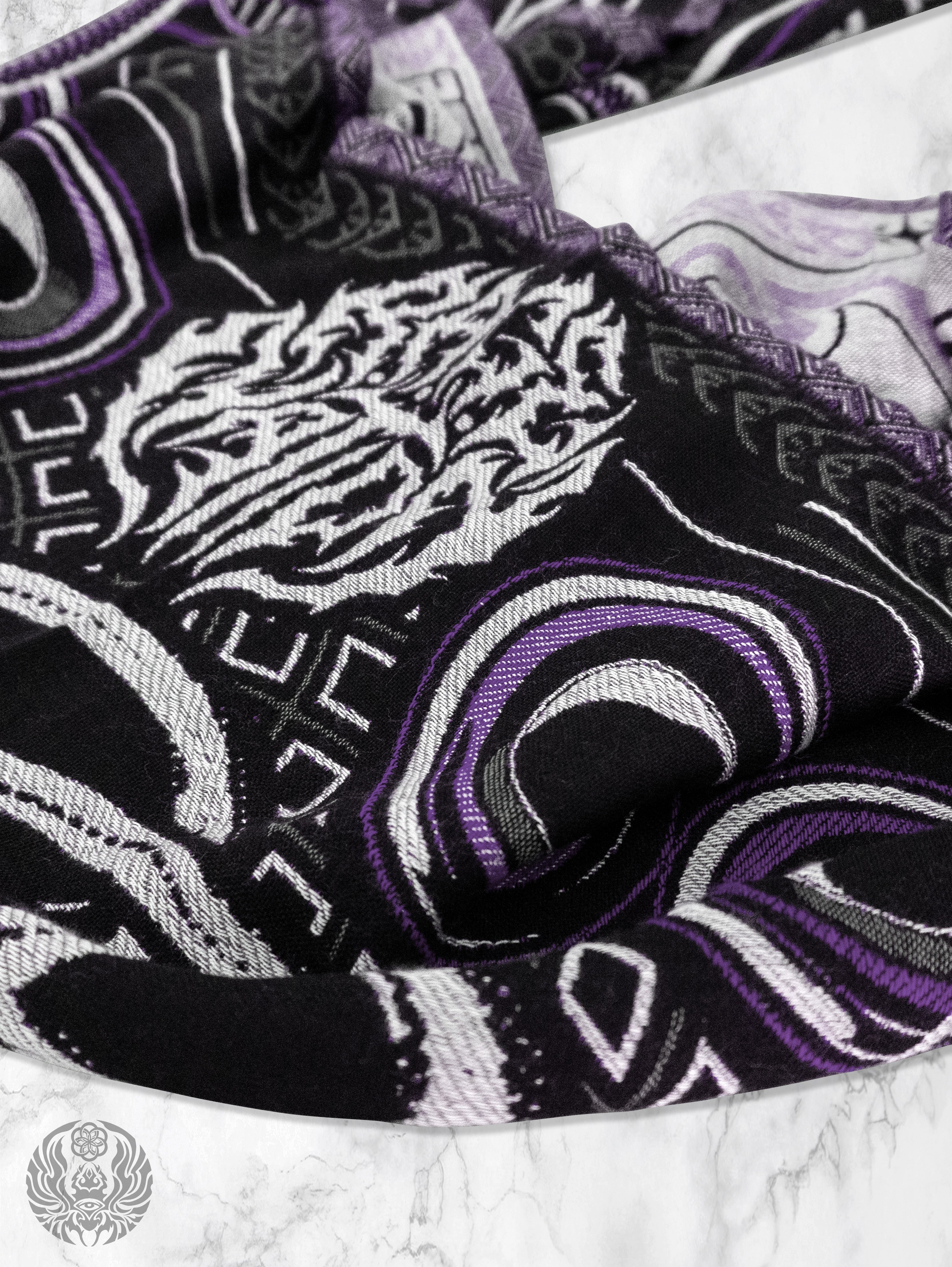 NEW DROP ✦ THE RAVE ✦ Black/Purple Double-Layered Shawl Shawls 