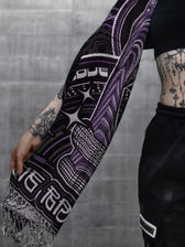NEW DROP ✦ THE RAVE ✦ Black/Purple Double-Layered Shawl Shawls 