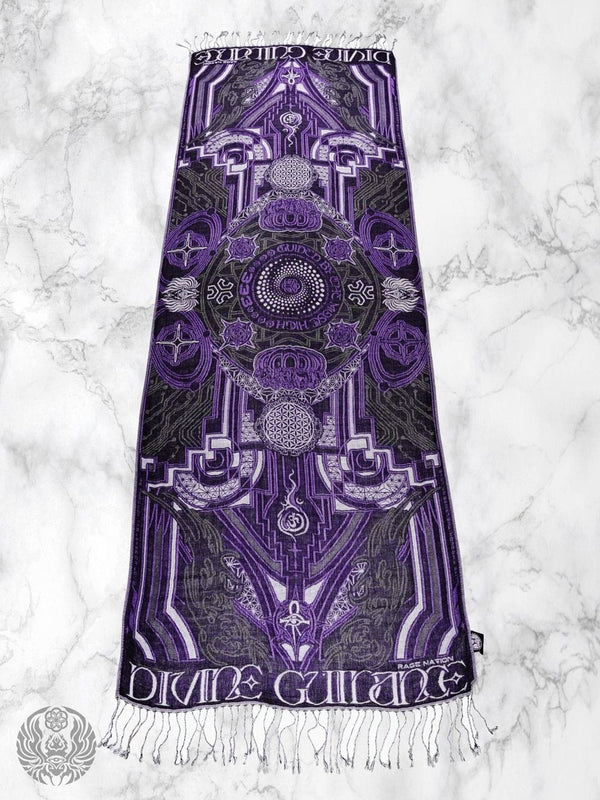 DIVINE GUIDANCE ✦ VELVET VIOLET ✦ Reversible Festival Shawl Shawl 