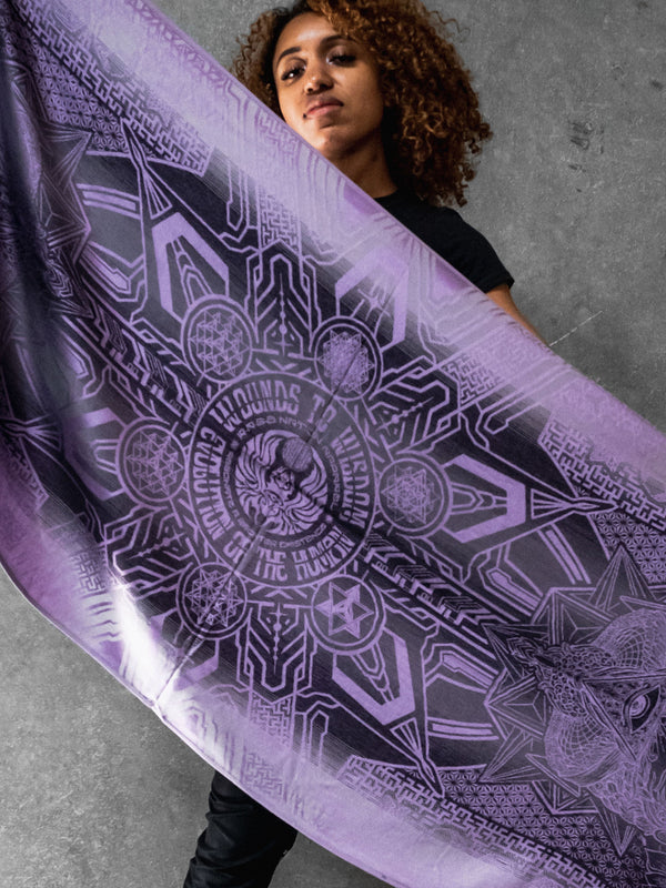 WOUNDS TO WISDOM • Yantrart x Rage Nation • Purple Gradient Shawl Shawls 